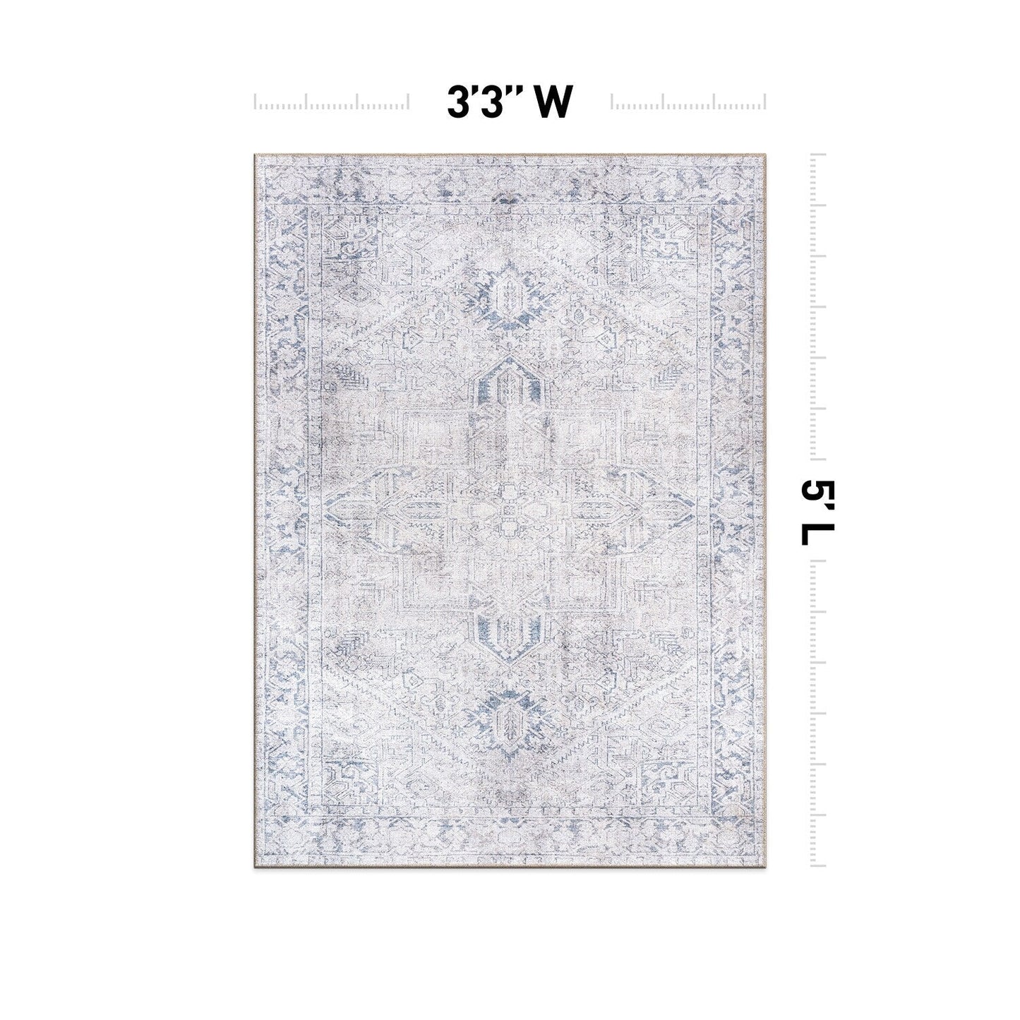 Tapis World Rug Gallery Vintage Boho à médaillon, lavable en machine et antidérapant