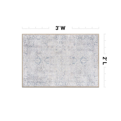 Tapis World Rug Gallery Vintage Boho à médaillon, lavable en machine et antidérapant