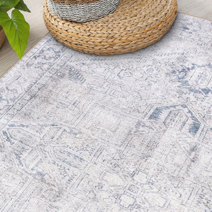 Tapis World Rug Gallery Vintage Boho à médaillon, lavable en machine et antidérapant