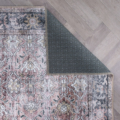 Tapis vintage vieilli World Rug Gallery, lavable en machine et antidérapant