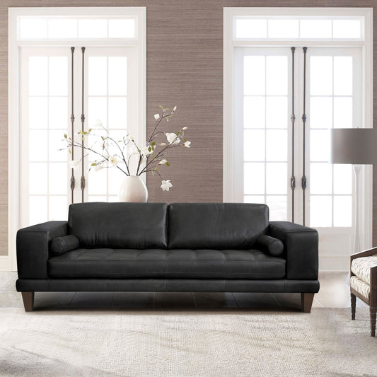 Canapé Wynne Modern en cuir véritable