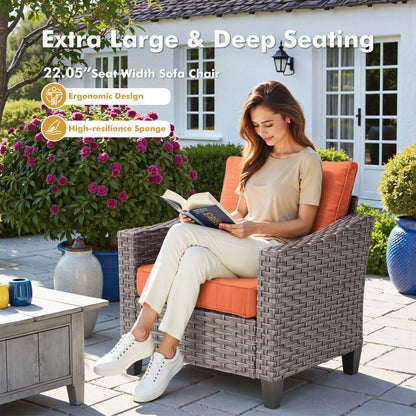 Ensemble de meubles de patio extérieur XIZZI avec table et foyer
