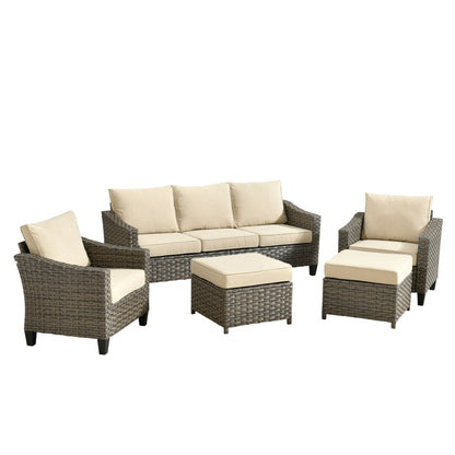 Ensemble de meubles de patio extérieur XIZZI avec table et foyer
