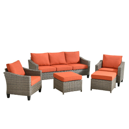 Ensemble de meubles de patio extérieur XIZZI avec table et foyer