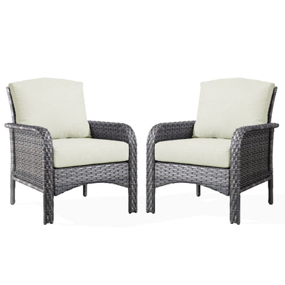 Ensemble de 2 chaises en osier pour meubles de jardin XIZZI