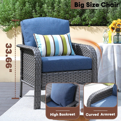 Ensemble de 2 chaises en osier pour meubles de jardin XIZZI