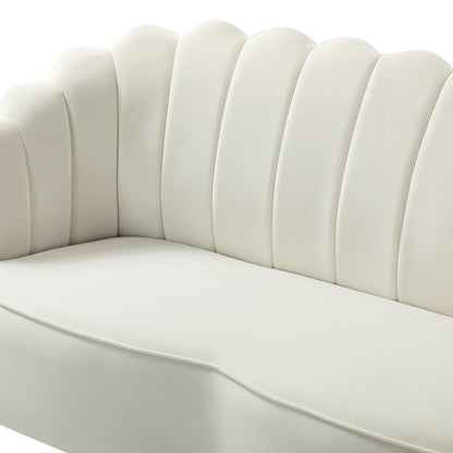 Causeuse Xabier 52'' avec dossier en forme de fleur