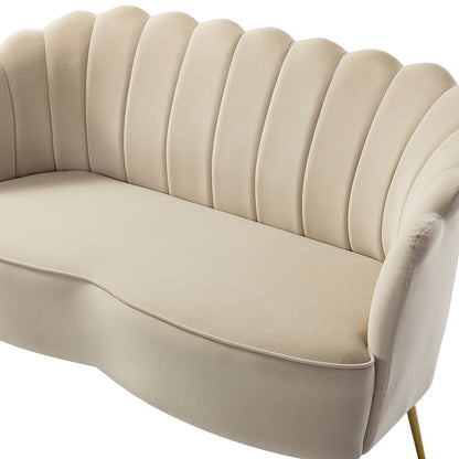 Causeuse Xabier 52'' avec dossier en forme de fleur