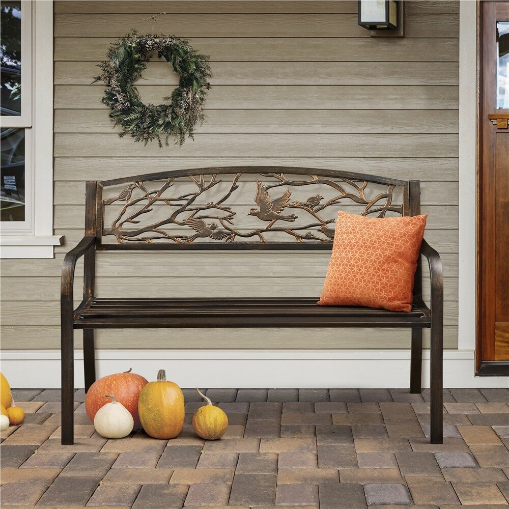 Banc de jardin Yaheetech en métal pour l'extérieur - N/A