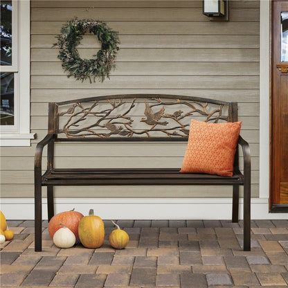 Banc de jardin Yaheetech en métal pour l'extérieur - N/A