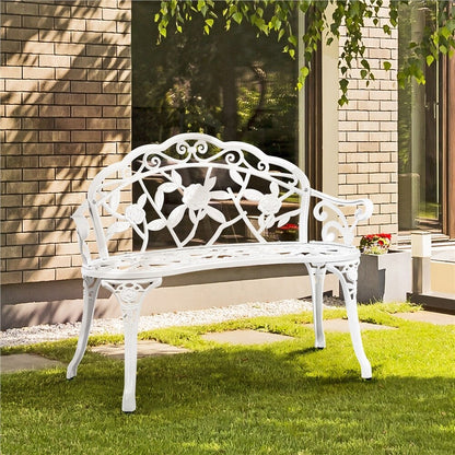 Banc de jardin en métal Yaheetech pour terrasse et parc - N/A