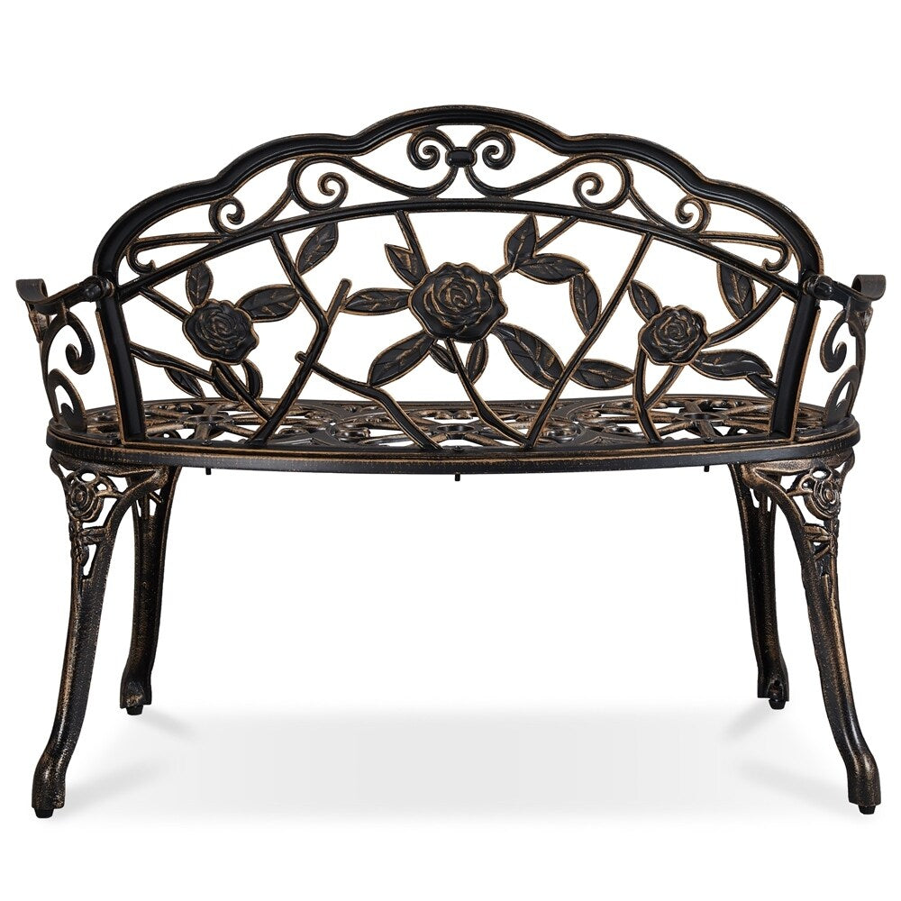 Banc de jardin en métal Yaheetech pour terrasse et parc - N/A