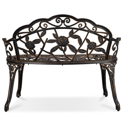 Banc de jardin en métal Yaheetech pour terrasse et parc - N/A