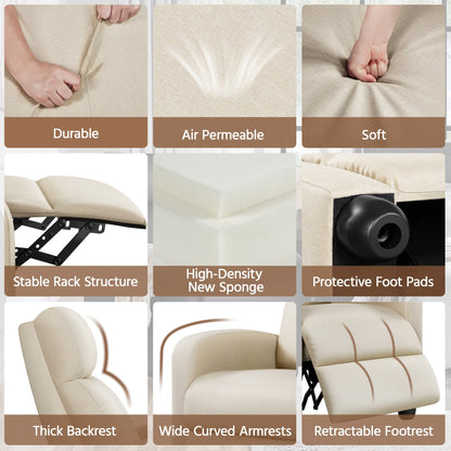 Fauteuil inclinable moderne en tissu Yaheetech
