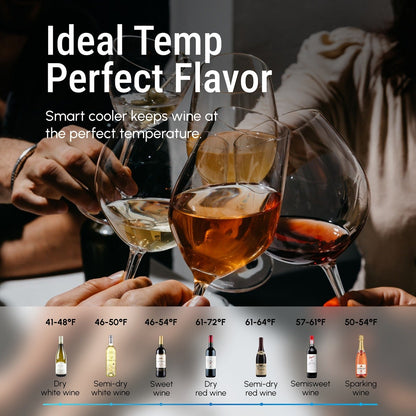 Réfrigérateur à vin/boissons 17 pouces, 20 bouteilles, autonome, contrôle numérique de la température