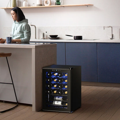 Réfrigérateur à vin/boissons 17 pouces, 20 bouteilles, autonome, contrôle numérique de la température