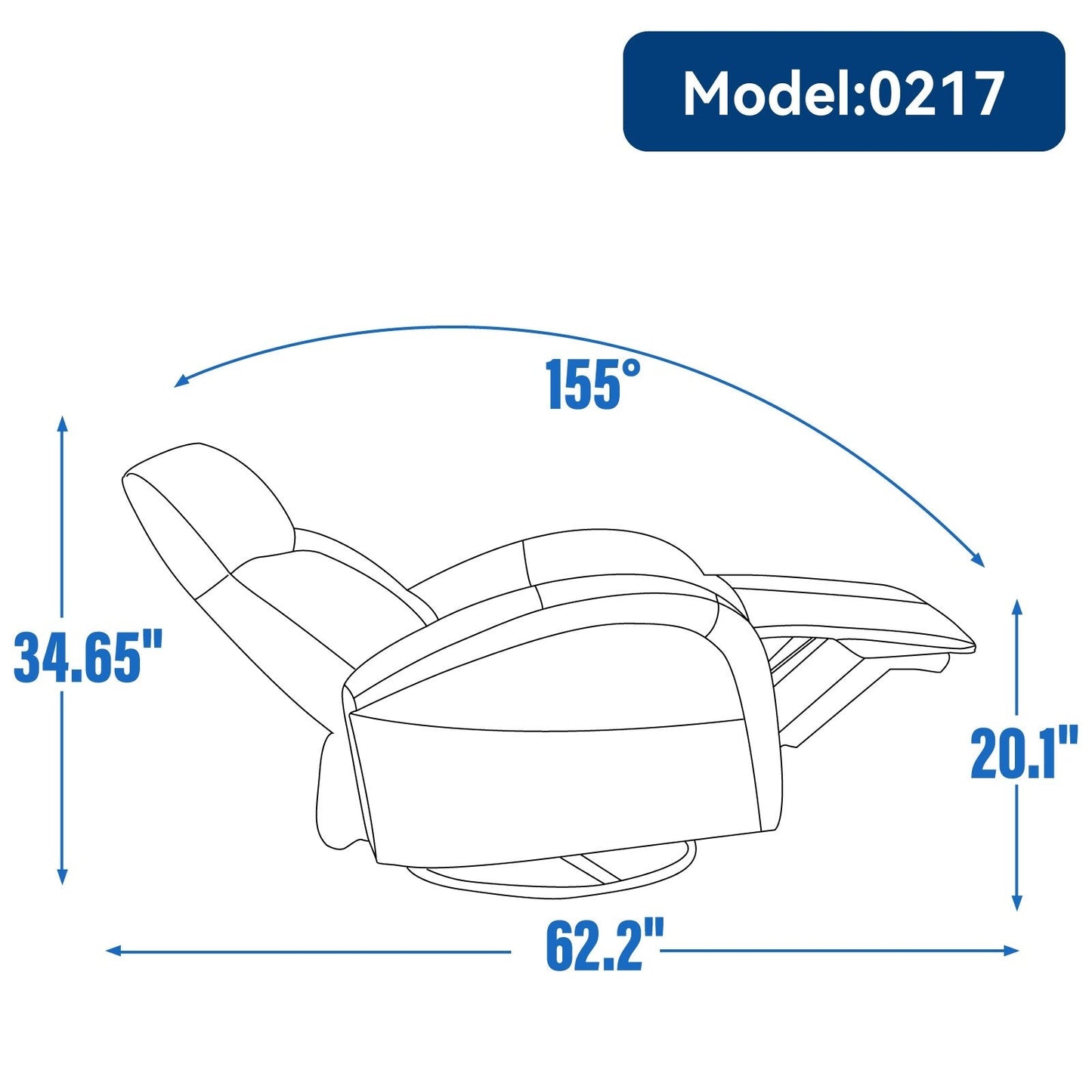 Fauteuil inclinable électrique pivotant à 270° en cuir véritable jaune marron avec 2 poches latérales, ports USB et Type-C