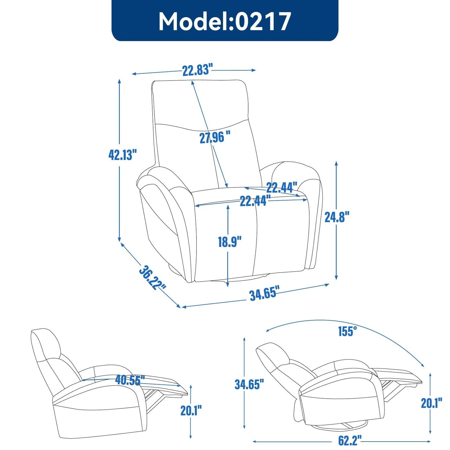 Fauteuil inclinable électrique pivotant à 270° en cuir véritable jaune marron avec 2 poches latérales, ports USB et Type-C