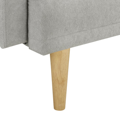 Canapé-lit futon en velours jaune flocon de neige