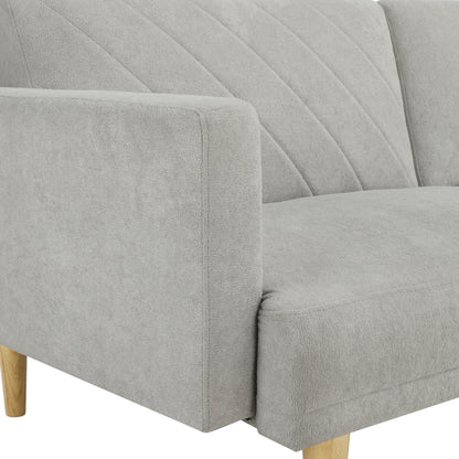 Canapé-lit futon en velours jaune flocon de neige