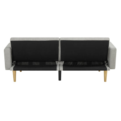 Canapé-lit futon en velours jaune flocon de neige