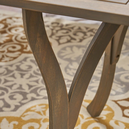 Ensemble de salle à manger d'extérieur carré 5 pièces en bois d'acacia York par Christopher Knight Home