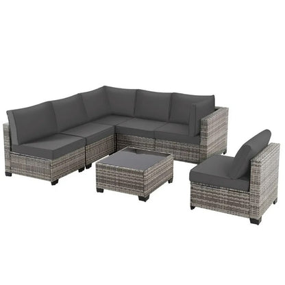 Ensembles de conversation pour patio Zenova, chaises et canapés en rotin et osier, sièges pour meubles de patio