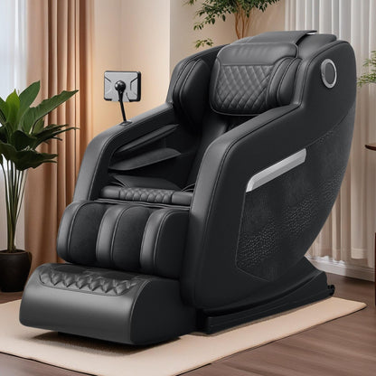 Fauteuil inclinable de massage à gravité zéro avec massage complet du corps, chauffage et audio Bluetooth intégré