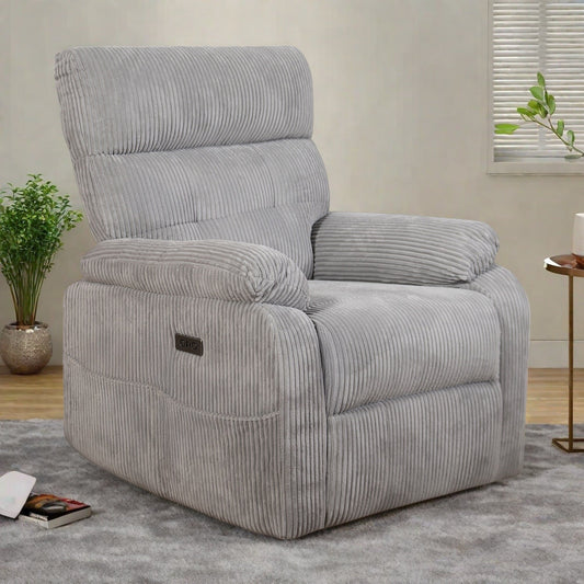 Fauteuil inclinable électrique à gravité zéro avec port USB - Dossier et repose-pieds réglables électriquement, conception ergonomique