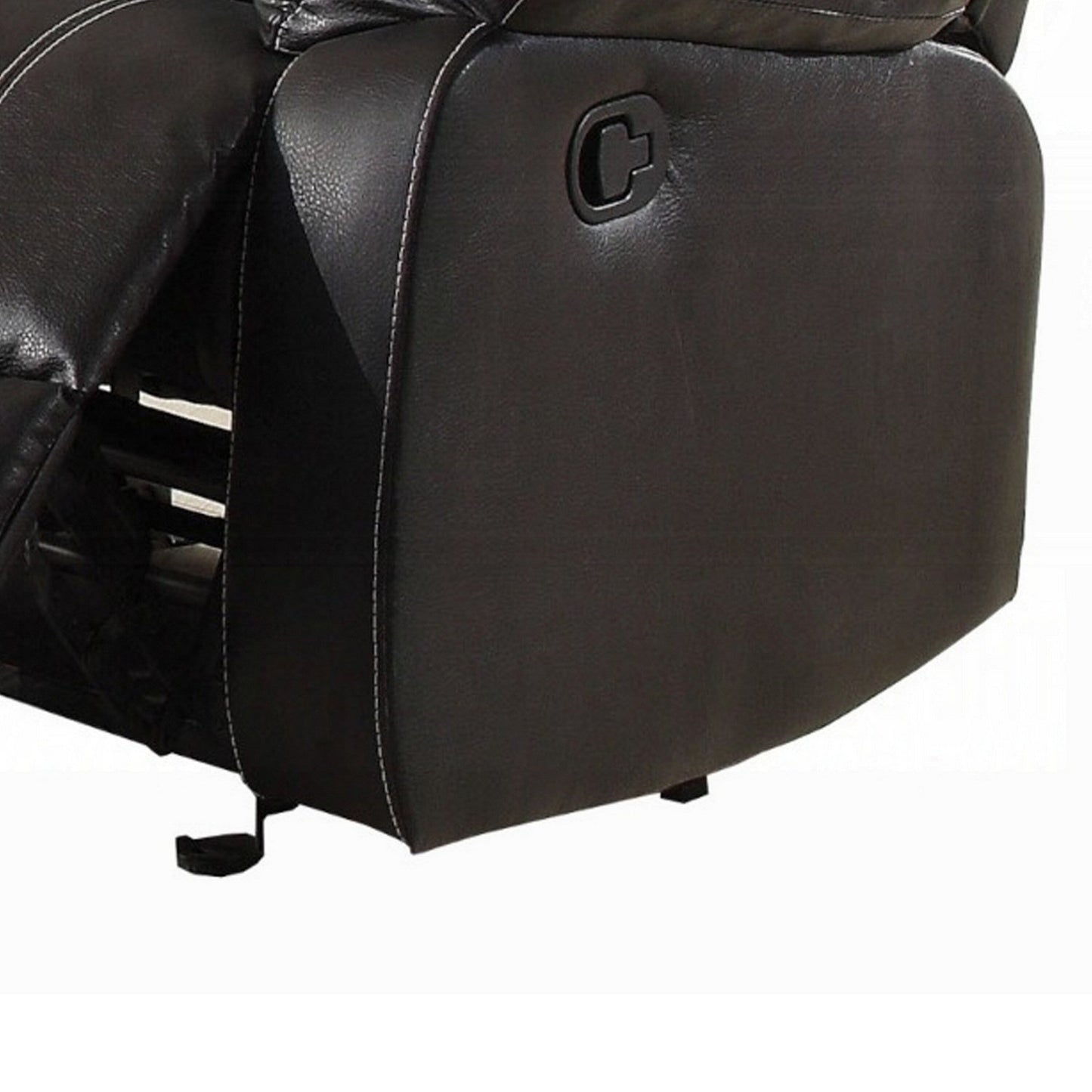 Fauteuil inclinable à bascule manuel Zuru Motion, similicuir noir moelleux