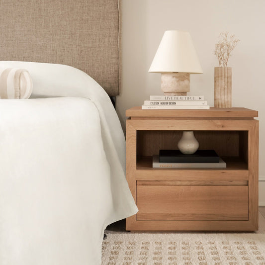 Table de chevet Sofita en bois - Chêne blanc