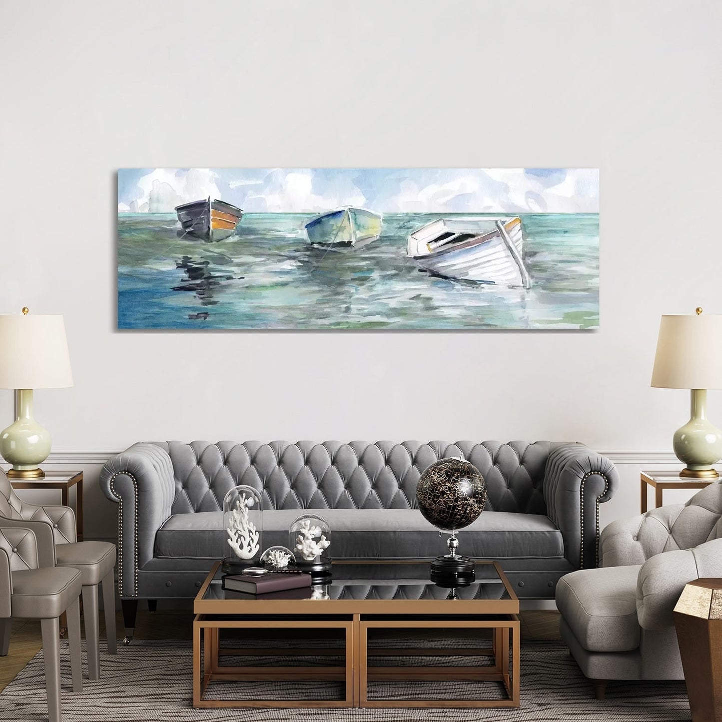 Impression sur toile « Pris à marée basse » I par Carol Robinson