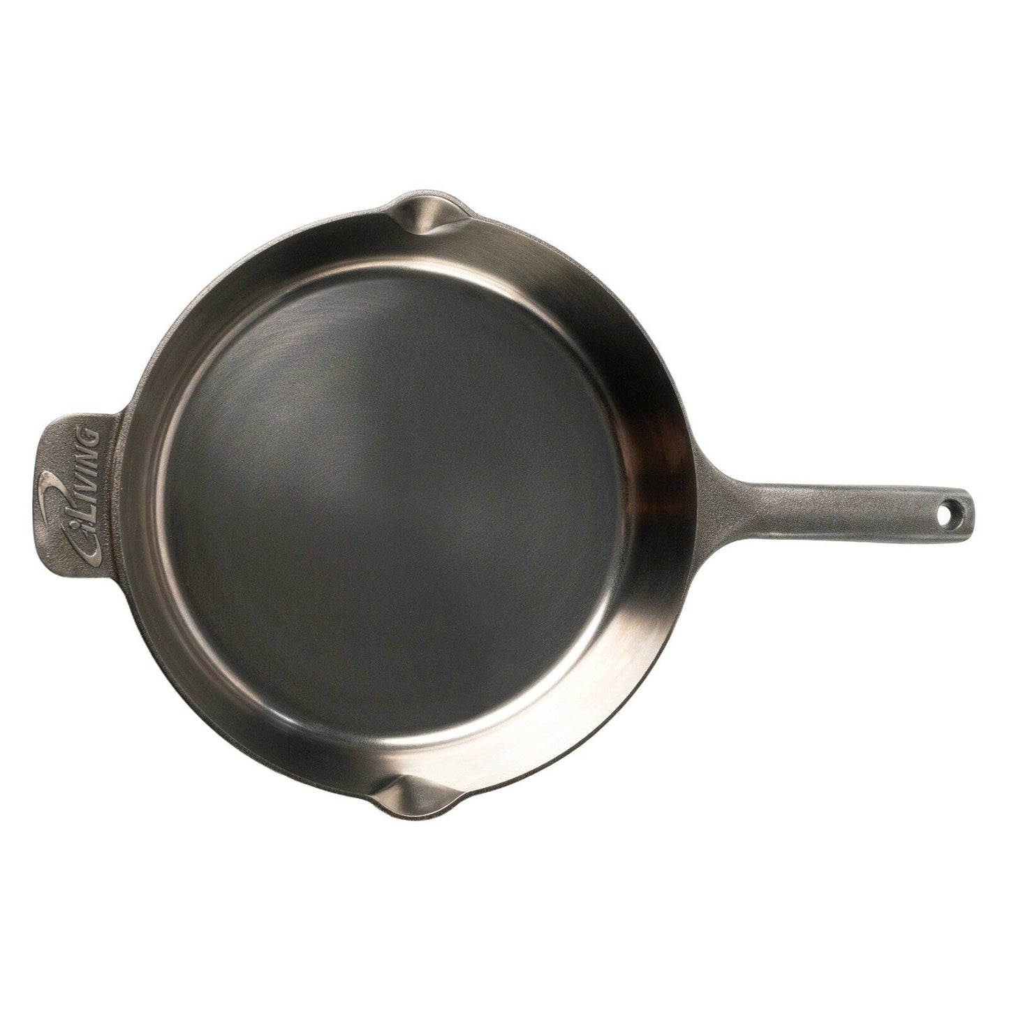 Poêle à frire en fonte polie miroir iLiving Seasoned Modern Heirloom 12 po (2,7/3,7 L)