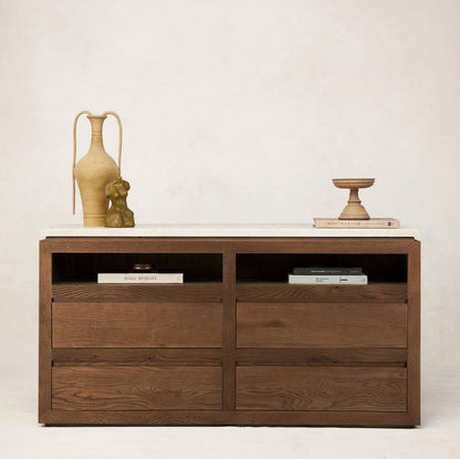 Commode en marbre Sofita - Moka