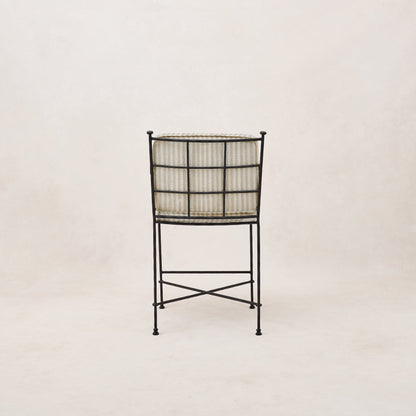 Tabouret de bar d'extérieur Provence - Rayé brume