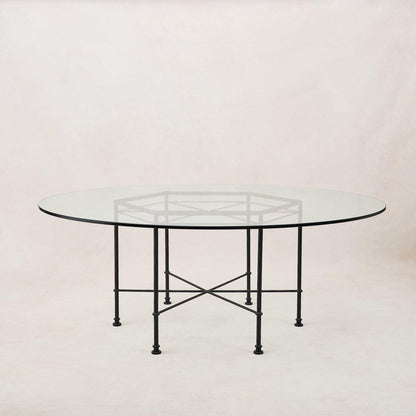 Table à manger d'extérieur en verre Provence