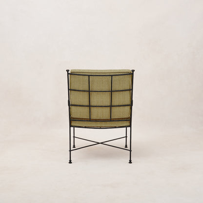 Chaise de salle à manger d'extérieur Provence - Rayures olive