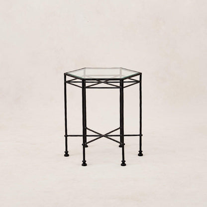 Table d'appoint d'extérieur en verre Provence
