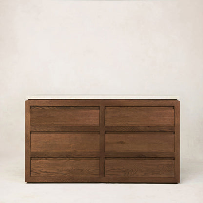 Commode en marbre Sofita - Moka